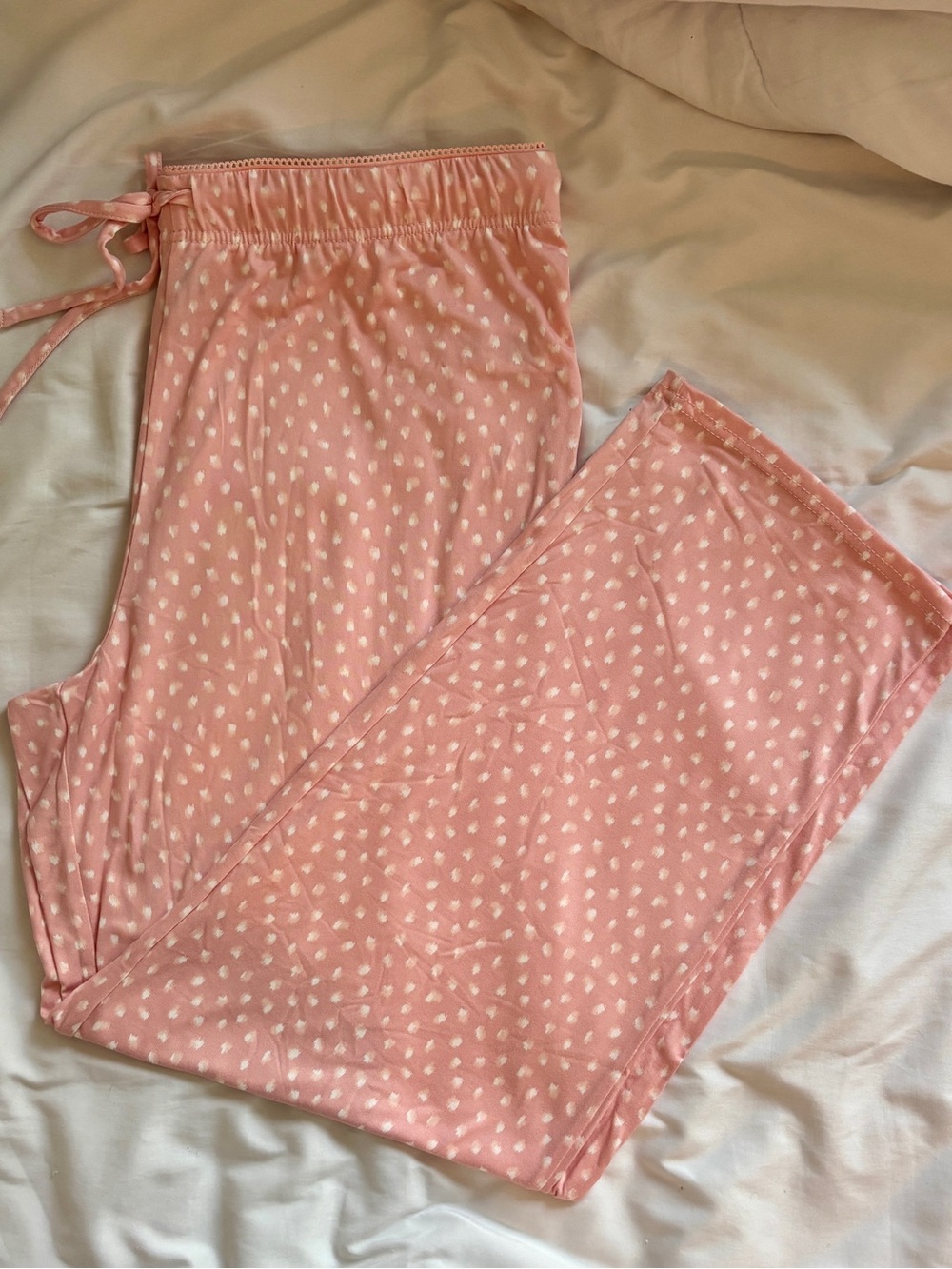 Set of 2 NEVER WORN Tahari Drawstring Pajama Bottoms in Pink and Gray Print - XL